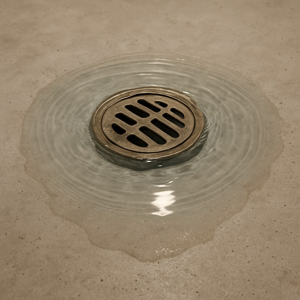 Basement drain with clear water backup