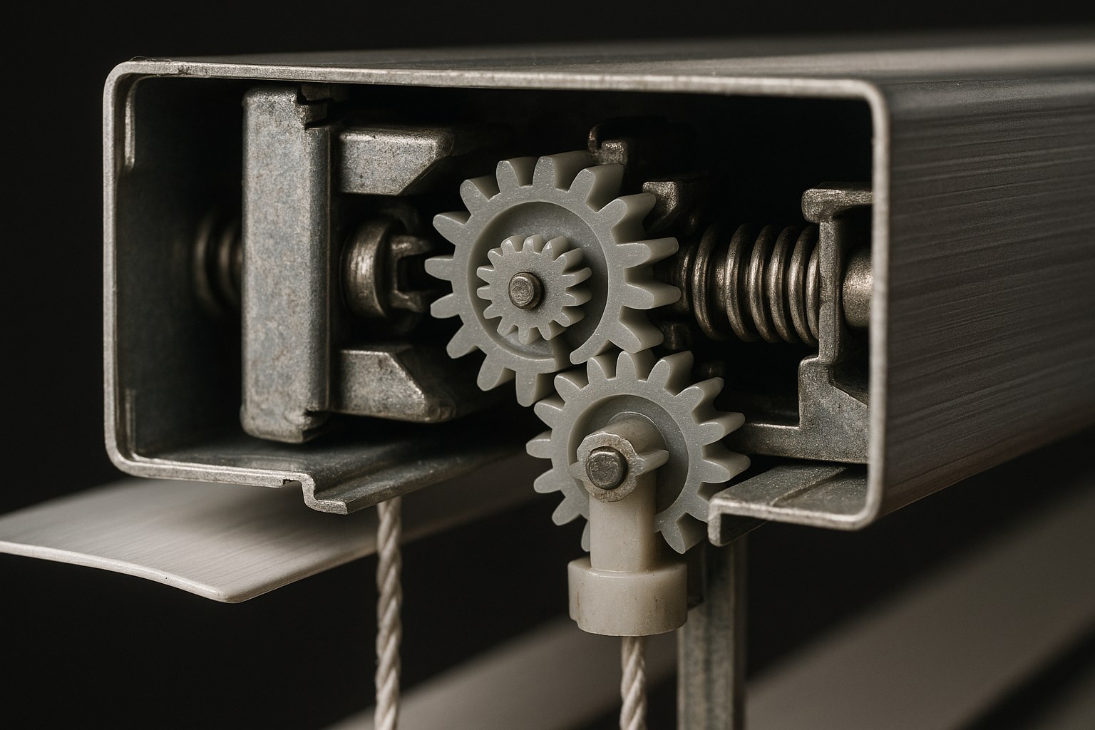 blind headrail gears and tilt mechanism