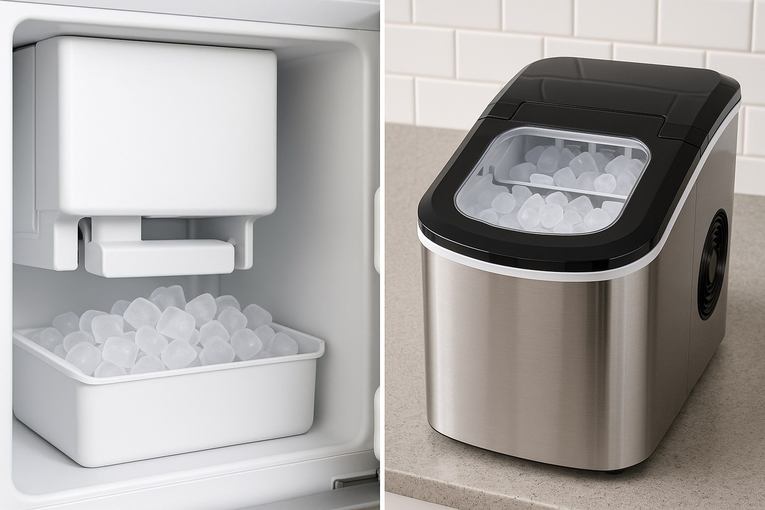 Built in versus portable ice maker