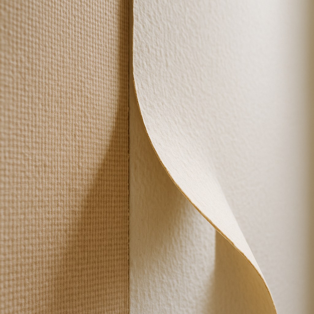 close up of peeling wallpaper seam
