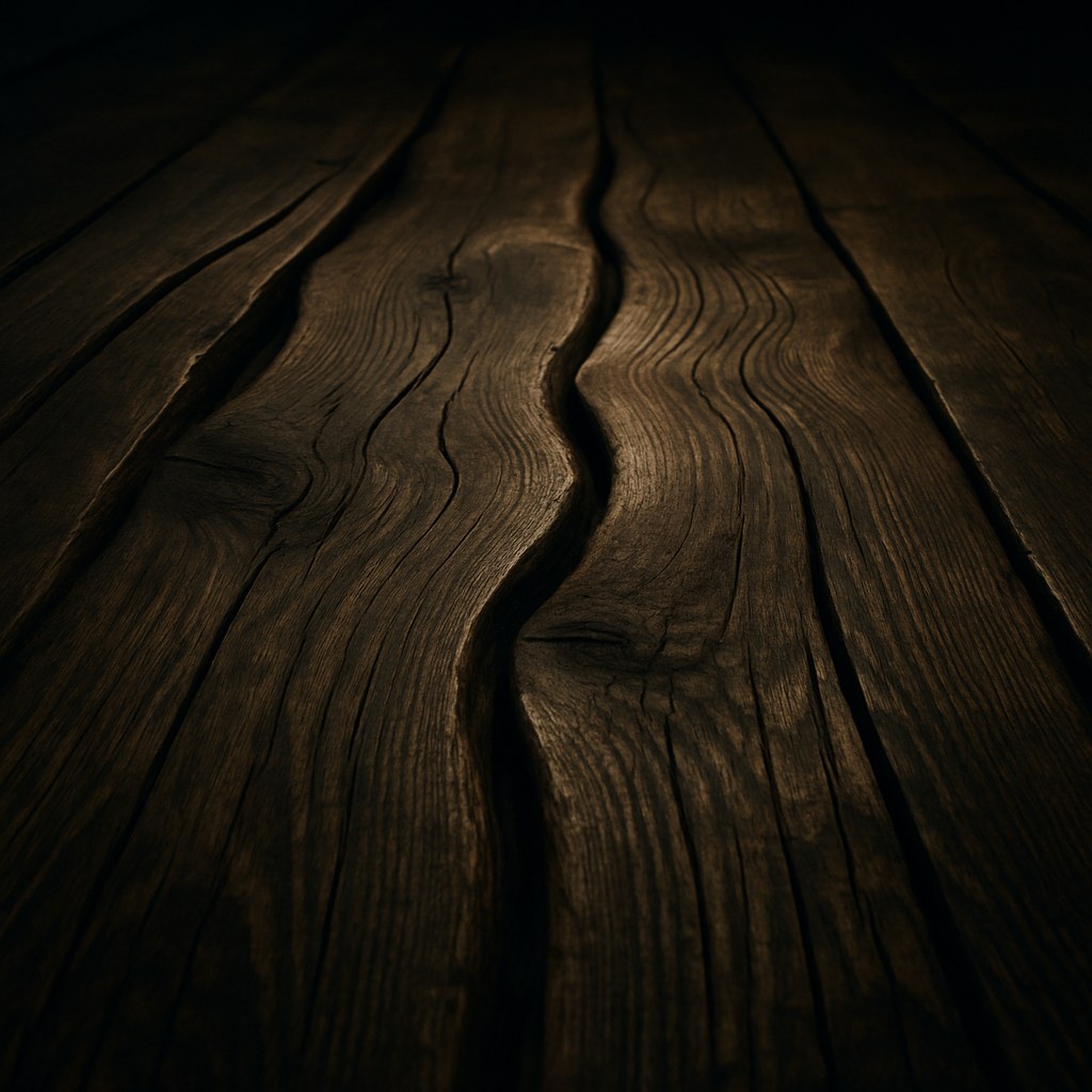Close up of warped hardwood floor