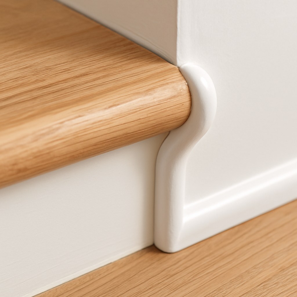 Close up quarter round molding detail