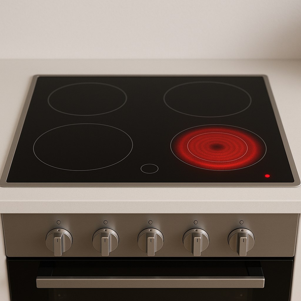 Electric stove indicator glowing when off