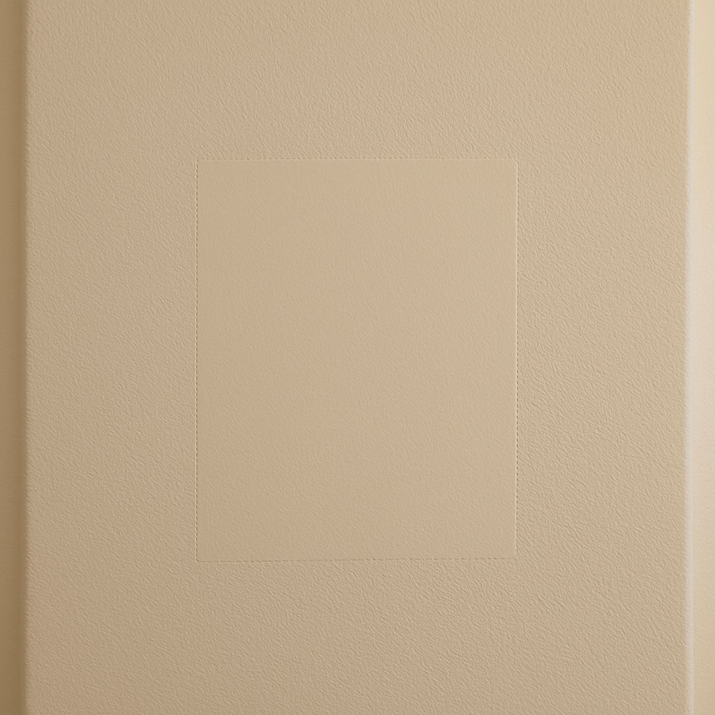 Freshly painted wall patch blends seamlessly