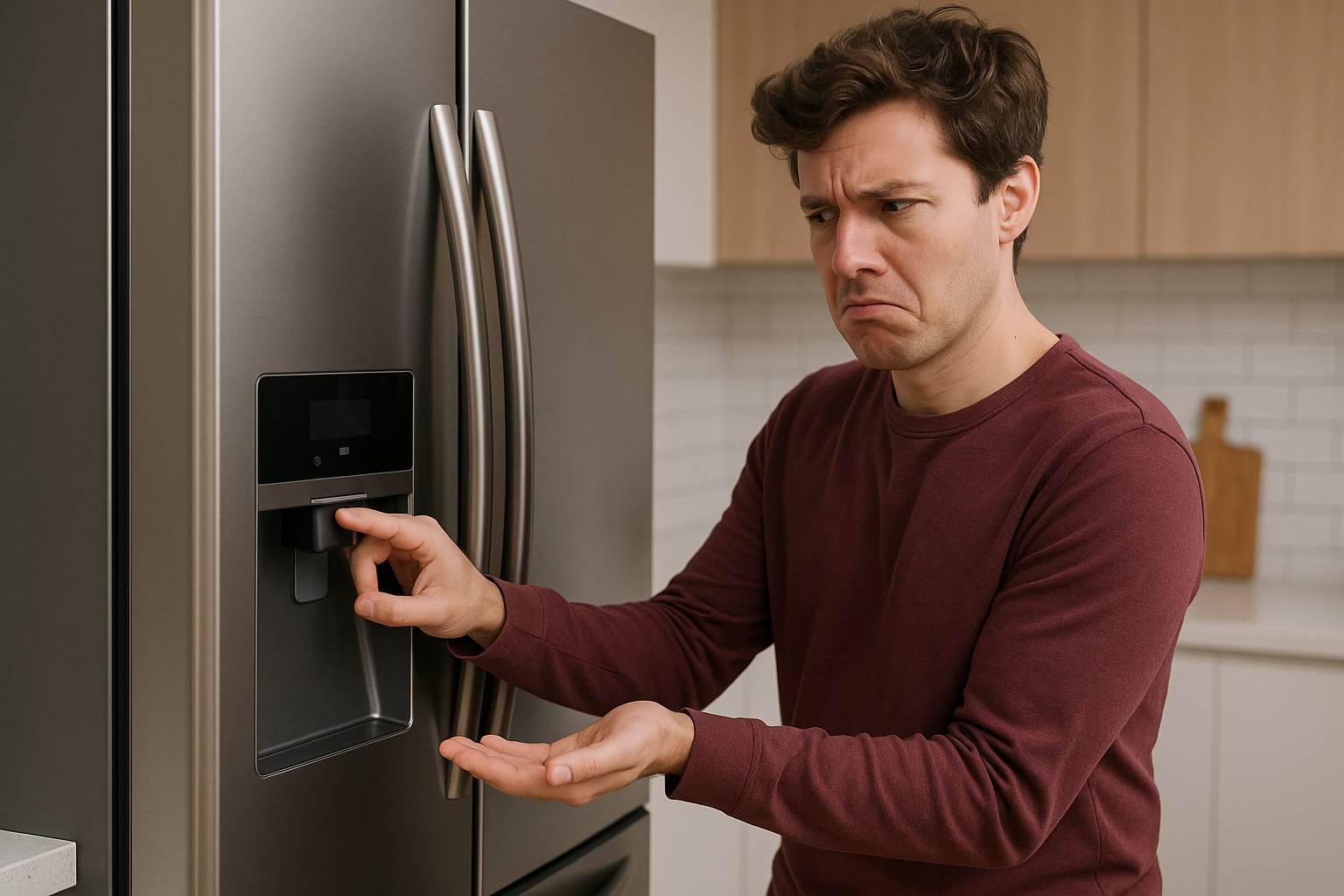 Modern refrigerator with no water output