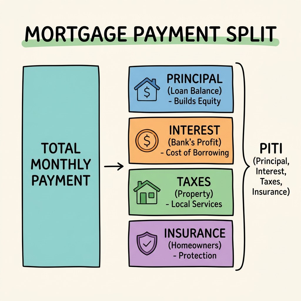 Mortgage payment breakdown diagram