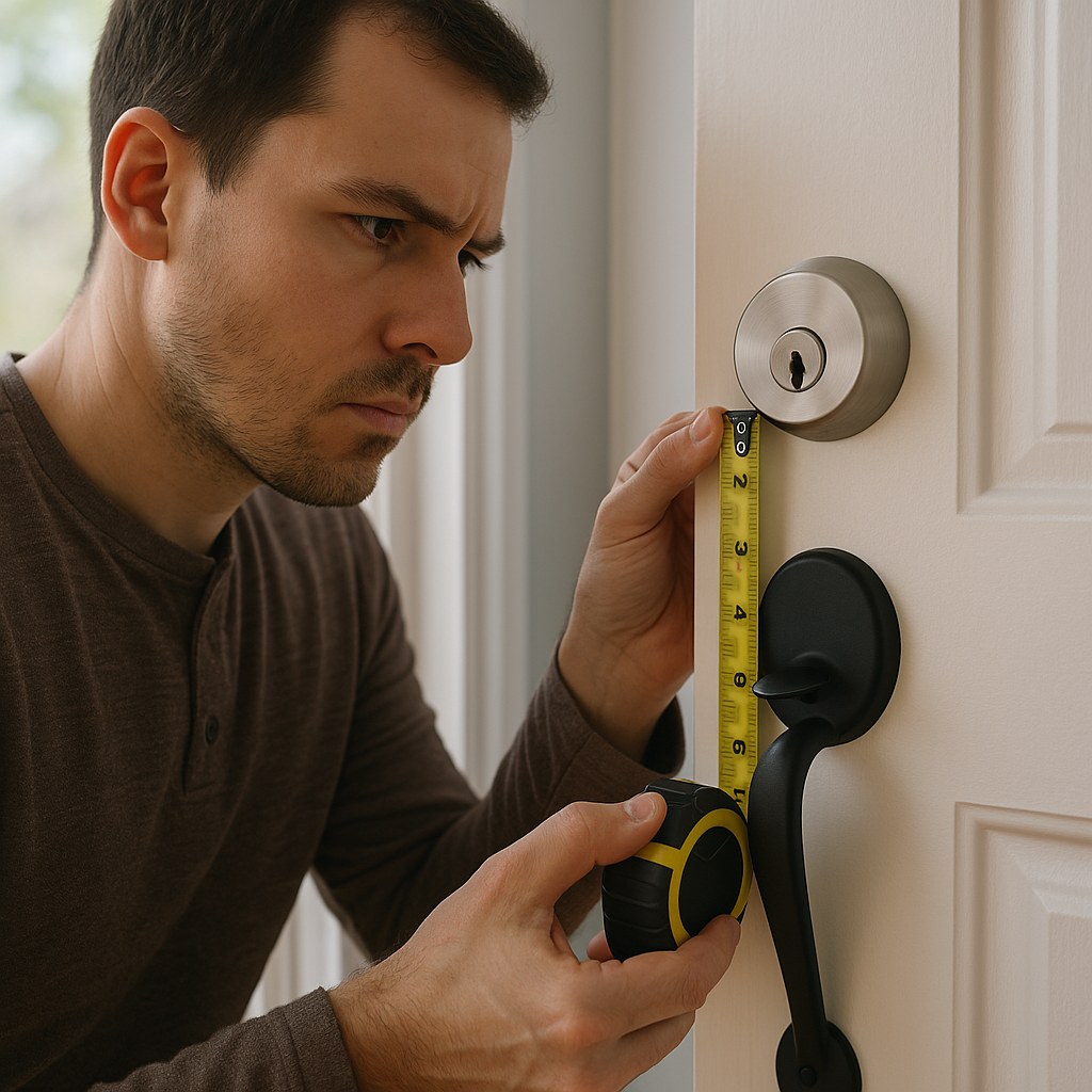 Person measuring door for smart lock
