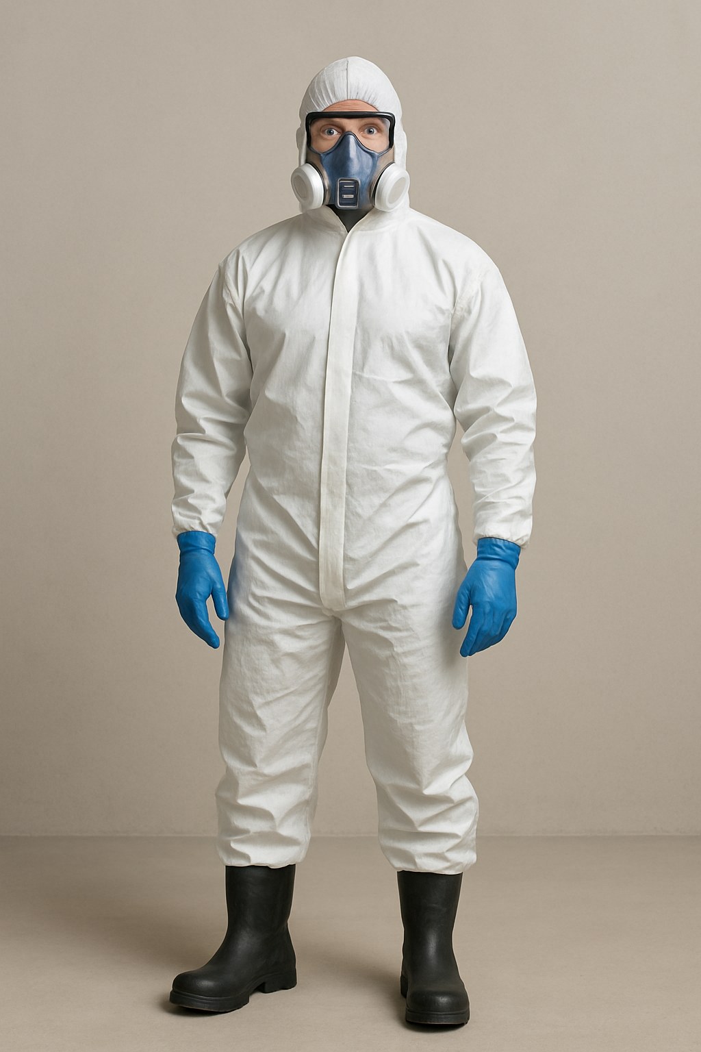 person wearing full safety gear